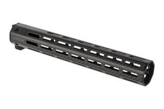 The Faxon Firearms Carbon Fiber Handguard is 13 inches long and weighs less than aluminum
